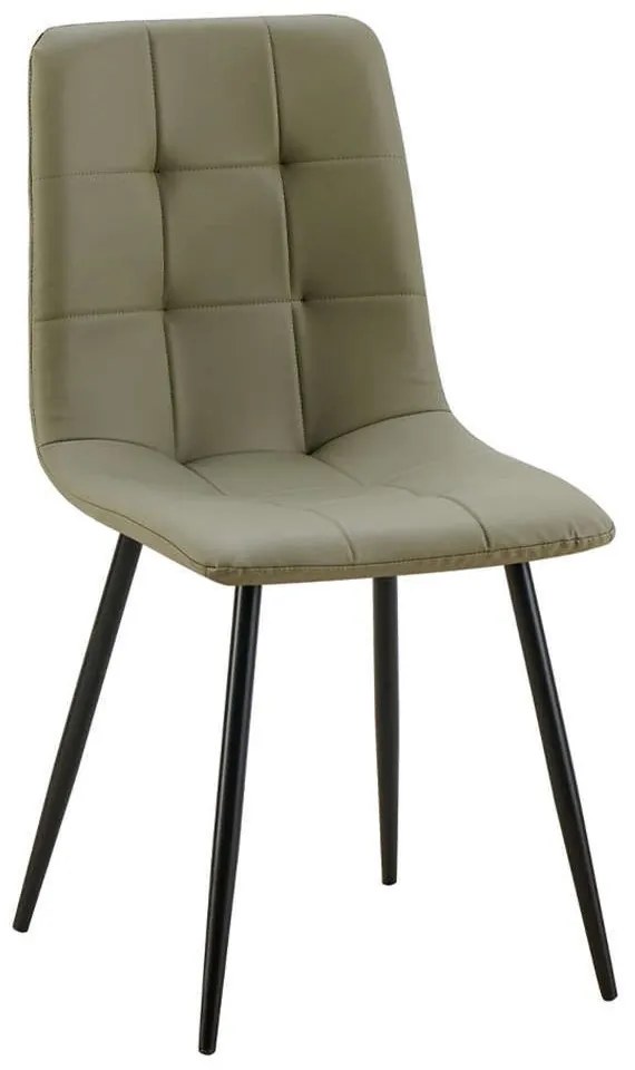 Καρέκλα Carre 03-1105 54,5x45x90cm Olive Green Μέταλλο,Ύφασμα