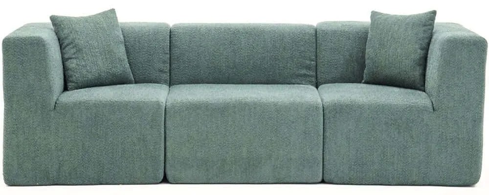 Καναπές Τριθέσιος Raks 825BLC4321 245x85x70cm Green