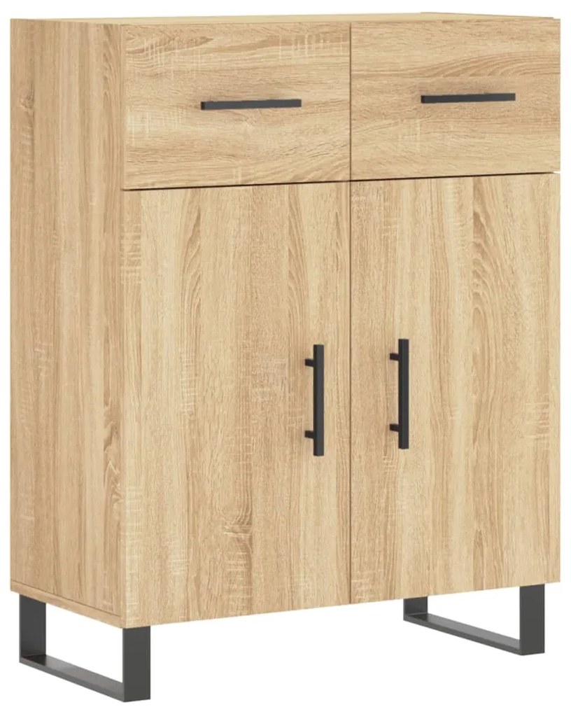 vidaXL Ντουλάπι Sonoma δρυς 69,5 x 34 x 180 εκ. από Επεξεργασμένο Ξύλο
