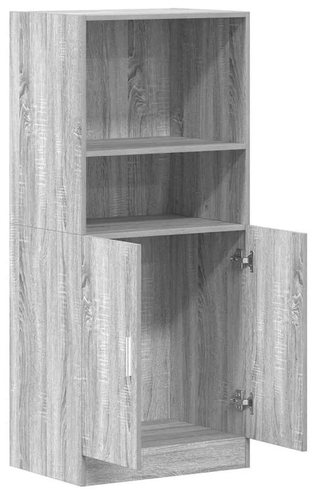 Ντουλάπι Κουζίνας Γκρι sonoma 57x41,5x131,5 εκ. Επεξεργ. Ξύλο - Γκρι