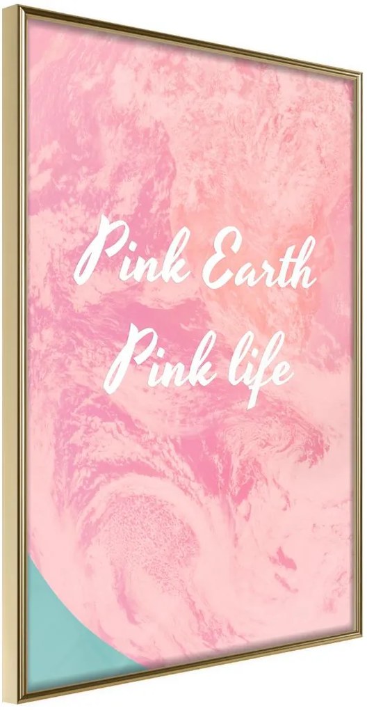 Αφίσα - Pink Life - 30x45 - Χρυσό - Χωρίς πασπαρτού