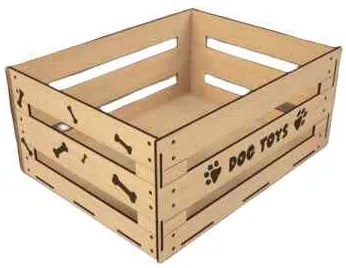 Intra PAW ORGANIZER  Ξύλινο Κουτί Αποθήκευσης Παιχνιδιών Κατοικιδίων PLUS  21x69x32 cm Box39-01505