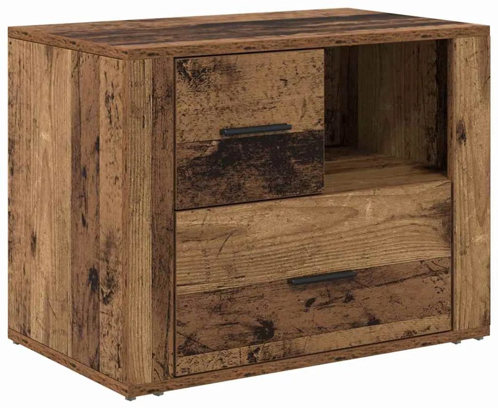 vidaXL Κομοδίνο Παλιό ξύλο 35 x 60 x 50 εκ. Επεξεργασμένο ξύλο