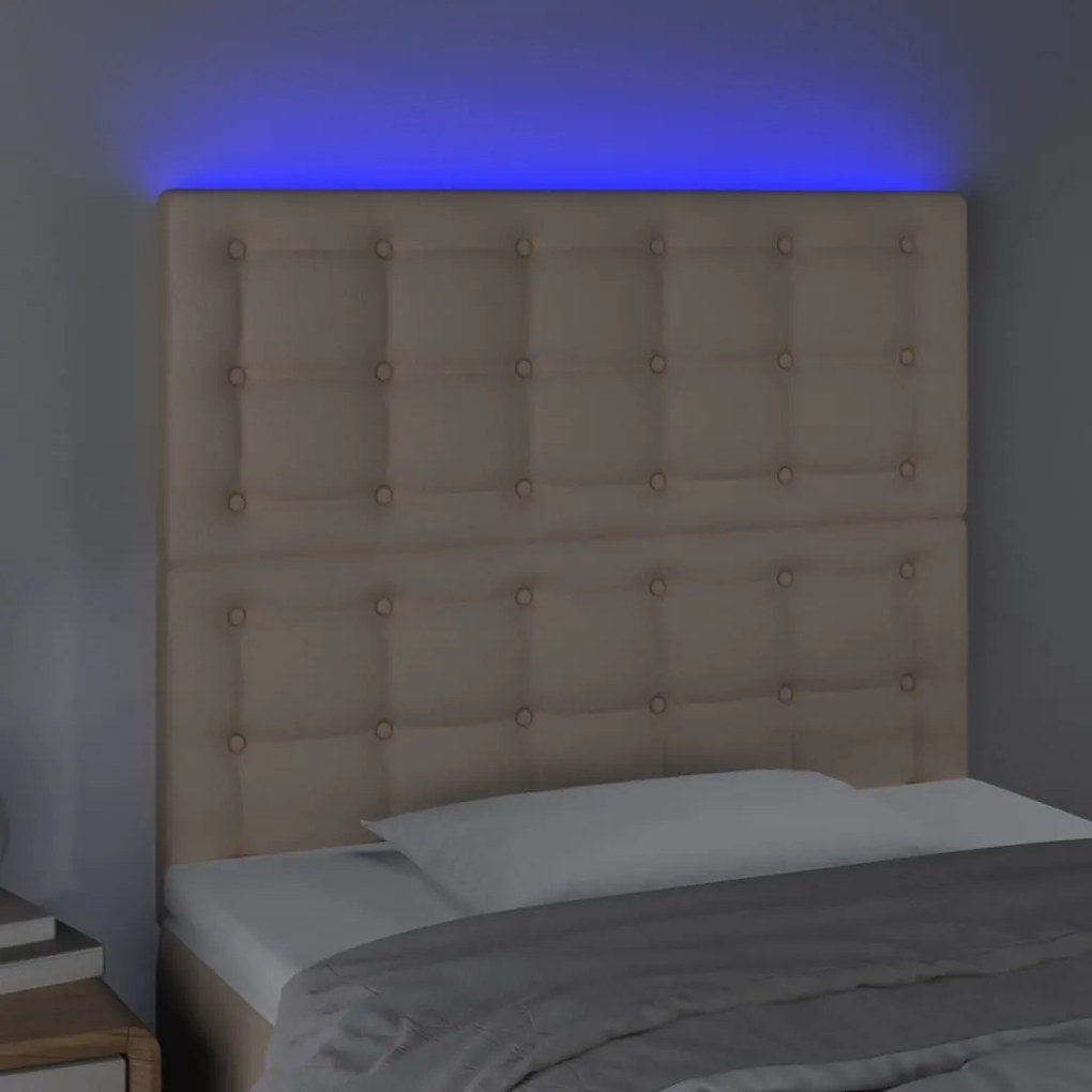 Κεφαλάρι Κρεβατιού LED Καπουτσίνο 80x5x118/128 εκ - Καφέ