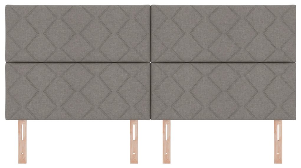 vidaXL Κεφαλάρι με φώτα λωρίδας LED με κεφαλάρι Taupe 200 cm ύφασμα