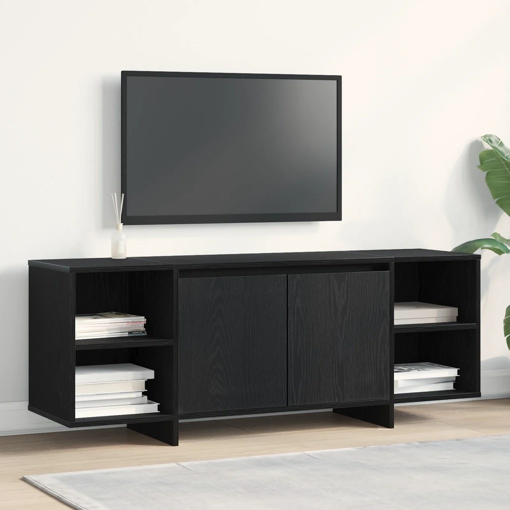 vidaXL Βάση τηλεόρασης - Μαύρη Δρυς - 120x30x40.5 εκ. - Φτιαγμένη από Επεξεργασμένο ξύλο