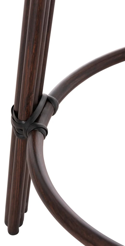ΣΚΑΜΠΟ ΑΛΟΥΜΙΝΙΟΥ ΜΕΣ.ΥΨΟΥΣ CHINO HM6286.01 BAMBOO LOOK & TEXTILENE ΚΑΦΕ 43x43x65Υεκ (1 Τεμμάχια)