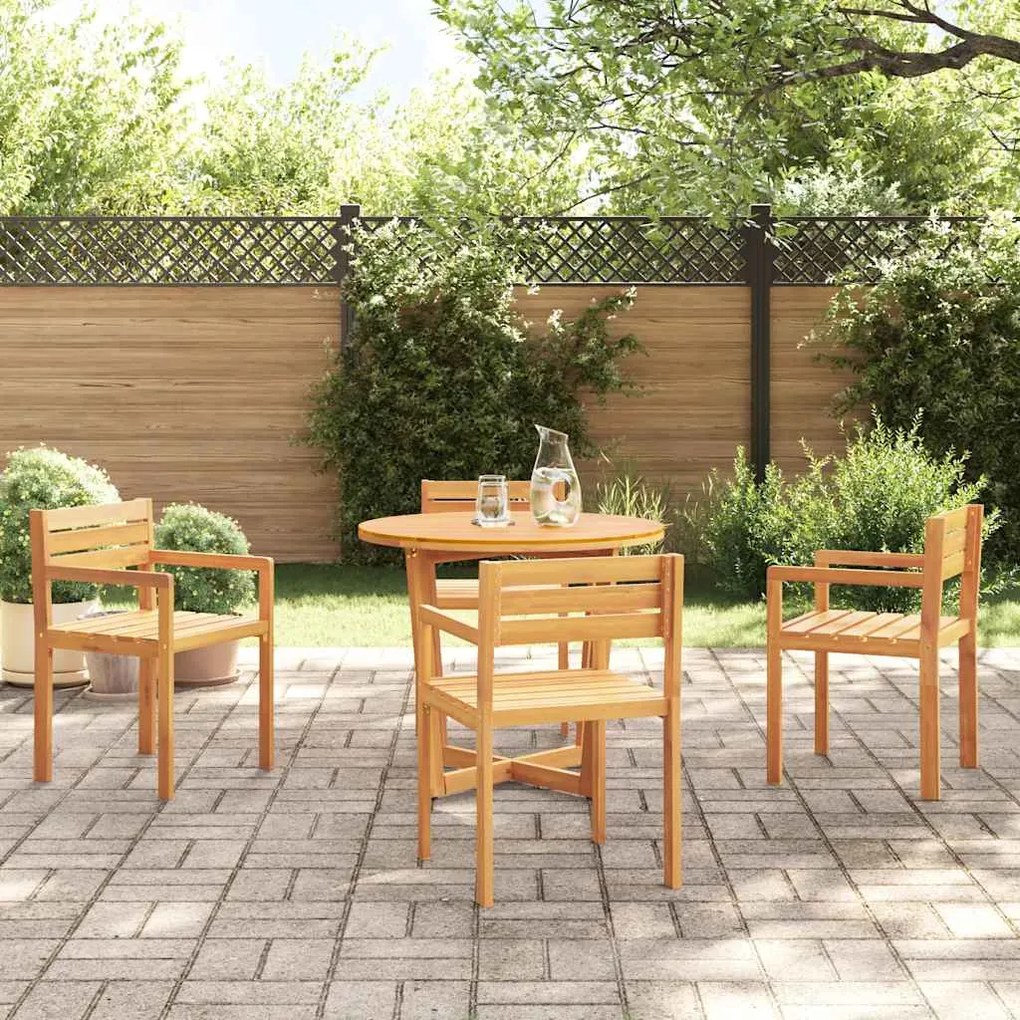 vidaXL Καρέκλες Κήπου 4 τεμ. 50x53x80 εκ. από Μασίφ Ξύλο Ακακίας