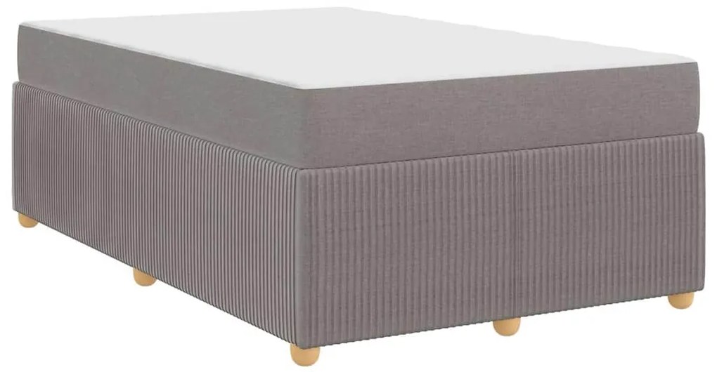 vidaXL Σκελετός κρεβατιού με στρώμα Taupe 120 x 190 cm ύφασμα