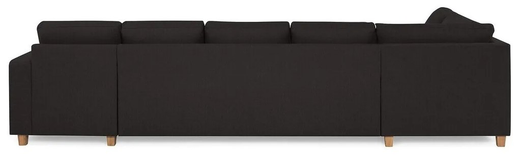 Γωνιακός Καναπές Scandinavian Choice C161, Ανθρακί, Δρυς, 344x199x80cm, Πόδια: Ξύλο | Epipla1.gr