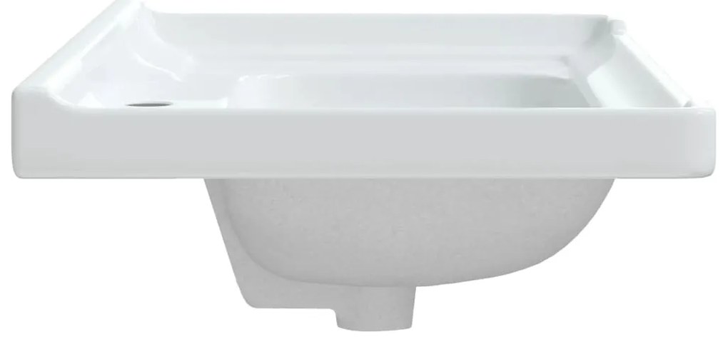 vidaXL Νιπτήρας Μπάνιου Ορθογώνιος Λευκός 81 x 48 x 23 εκ. Κεραμικός