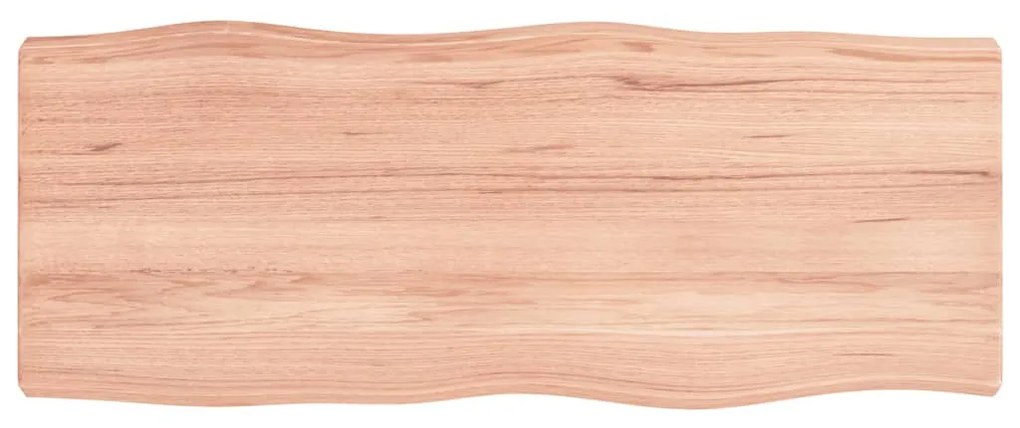vidaXL Επιφ Τραπεζιού Αν Καφέ 100x40x(2-6)εκ.Ακατέργ. Μασίφ Ξύλο Δρυός