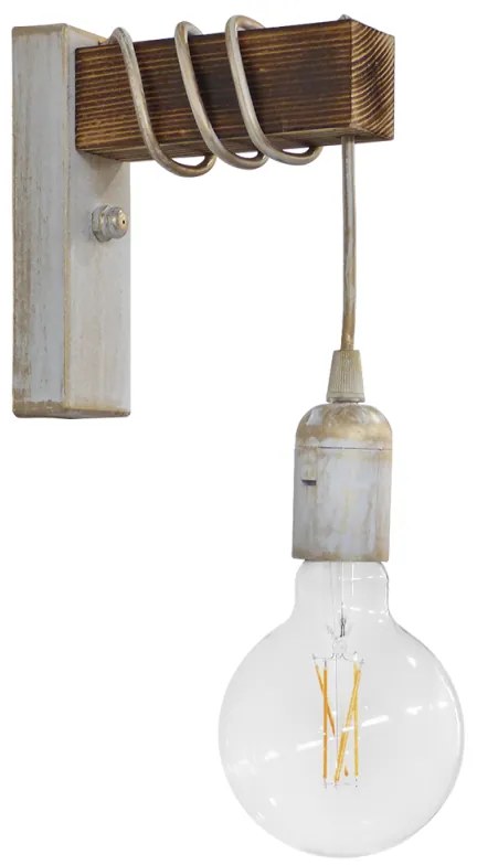 Απλίκα Τοίχου Heronia Square 31-1230 White/Bronze