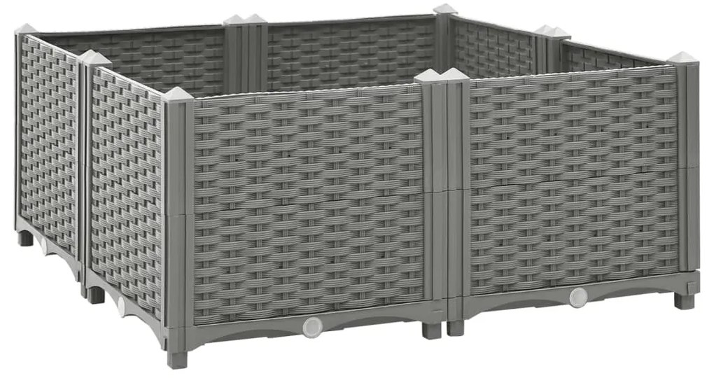 vidaXL Ζαρντινιέρα 80 x 80 x 38 εκ. από Πολυπροπυλένιο