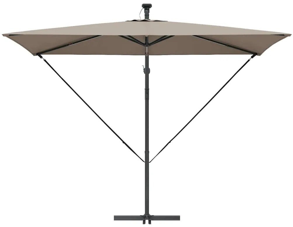 vidaXL Ομπρέλα Cantilever Banana Taupe 294 x 200 x 254 εκ.