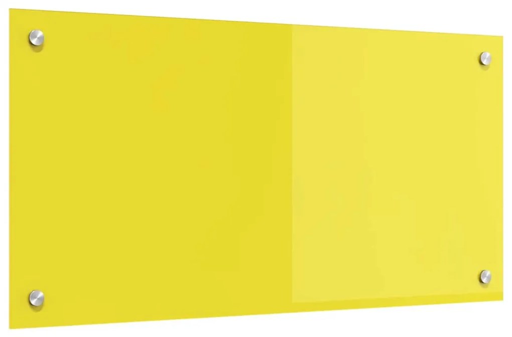 vidaXL Πίσω Πάνελ Κουζίνας Κίτρινο 80 x 40 x 0.6 εκ. σκληρυμένο γυαλί