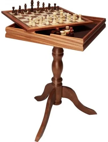 VEVOR 3-IN-1 Chess Checkers Backgammon Table Set, 18 Inch Premium Wooden Chess Table, Deluxe Combo Game Table Furniture Set, Chess Set Board Game Gift for Family Board Games