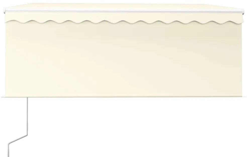 vidaXL Τέντα Συρόμενη Αυτόματη με Σκίαστρο Κρεμ 3 x 2,5 μ.