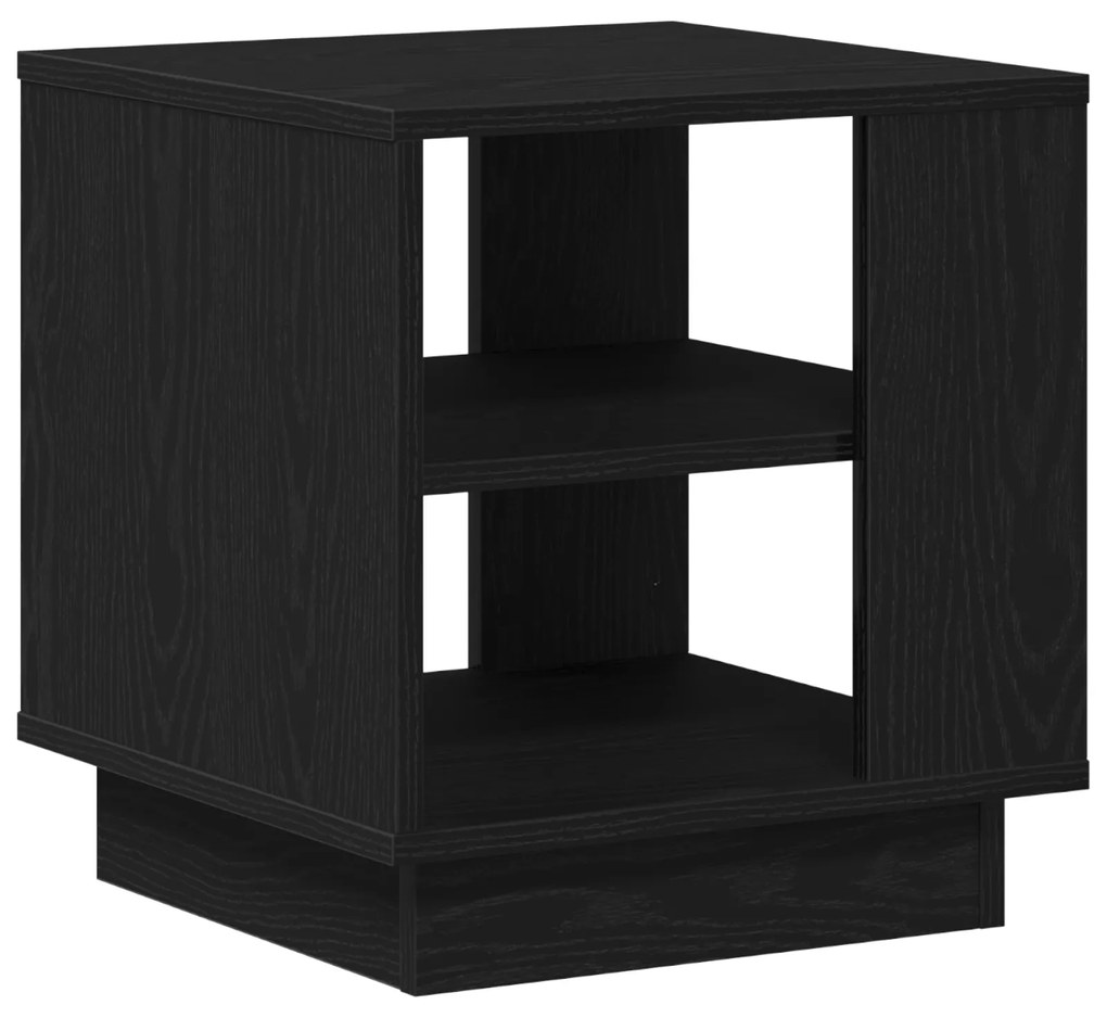 vidaXL Τραπέζι σαλονιού Μαύρο Δρυς 40x40x43 εκ Επεξεργασμένο Ξύλο