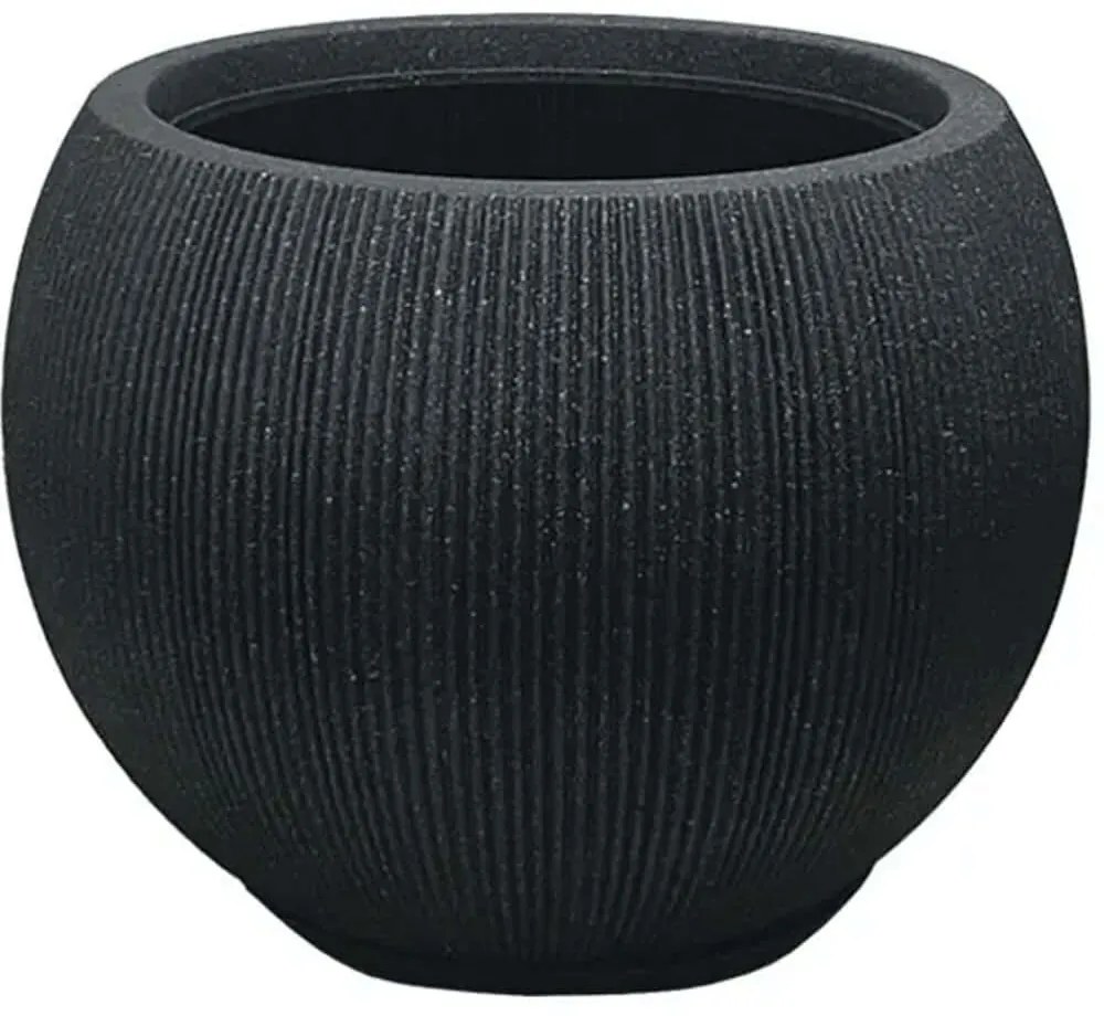 Κασπώ Ριγωτό 06-10012-L Φ53x41,1cm Black Marhome Πολυρεσίνη