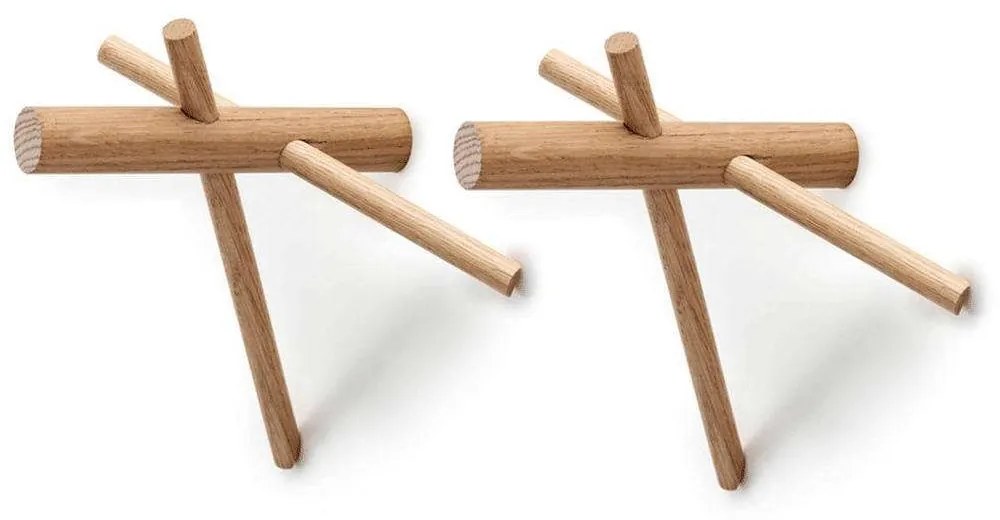 Κρεμάστρα Sticks (Σετ 2Τμχ) 380505 15,5x12,5x14,5cm Natural Normann Copenhagen Wood
