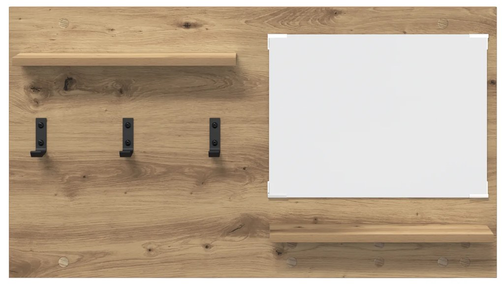 vidaXL Τοίχου Κρεμάστρα με ράφι artisan δρυς 90 x 10 x 50 εκ.