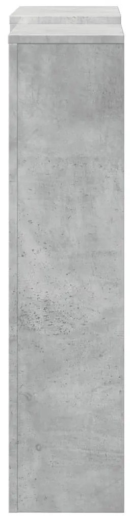 Κάλυμμα Καλοριφέρ Γκρι Σκυροδέματος 205x21,5x83,5εκ. Επεξ. Ξύλο - Γκρι