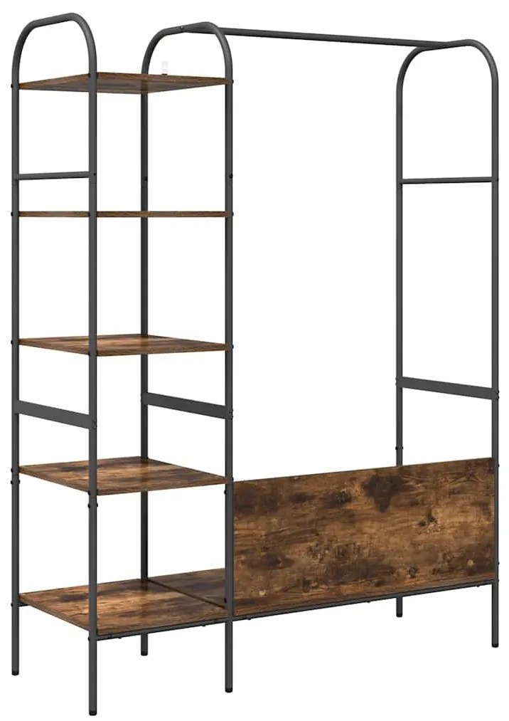 vidaXL Ράφι Ρούχων Καφέ δρυς 120 x 44 x 160 εκ Επεξεργασμένο ξύλο