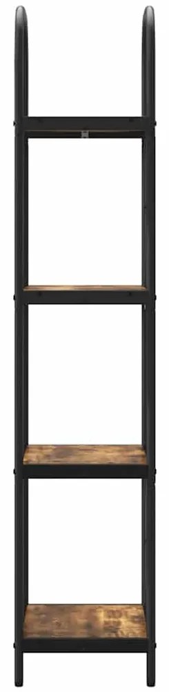 vidaXL Ράφι Βιβλίων Καπνιστή δρυς 40 x 30 x 146 εκ Επεξεργασμένο ξύλο