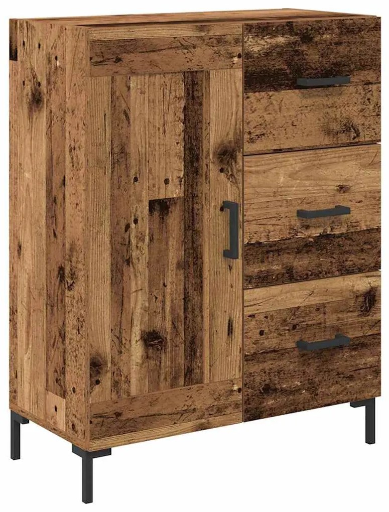 vidaXL Πλαϊνό γραφείο με συρτάρι Παλαιό ξύλο 69.5 x 34 x 90 εκ.