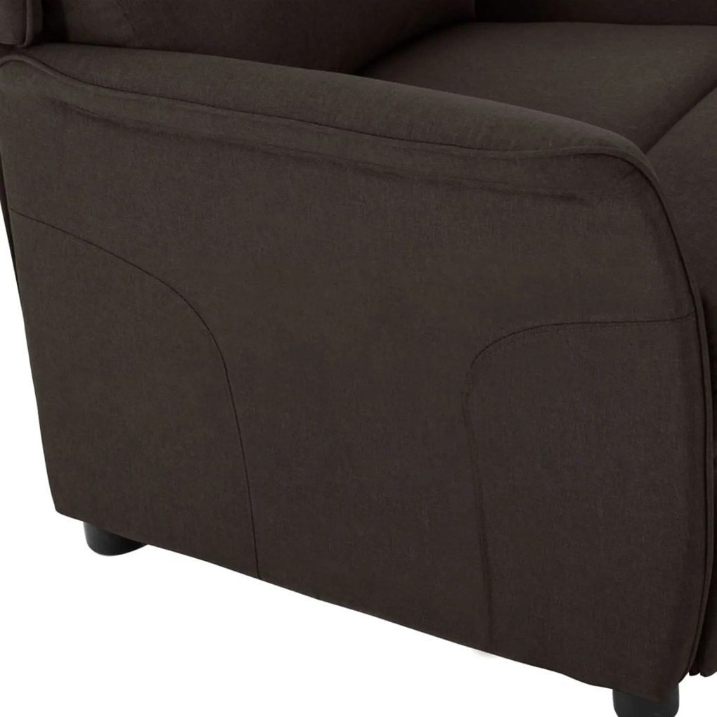 vidaXL Πολυθρόνα Ανακλινόμενη Σκούρο Καφέ 67,5x93,5x101,5 εκ Ύφασμα