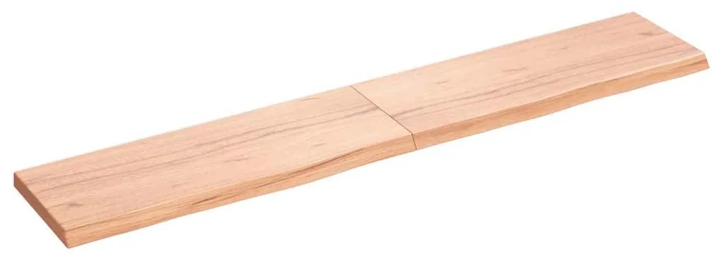 vidaXL Ράφι Τοίχου Ανοιχτό Καφέ 160x30x(2-4)εκ. Επεξ. Μασίφ Ξύλο Δρυός