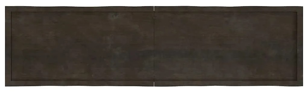 vidaXL Επιφ Τραπεζιού Αν Καφέ 200x50x(2-4)εκ.Ακατέργ. Μασίφ Ξύλο Δρυός