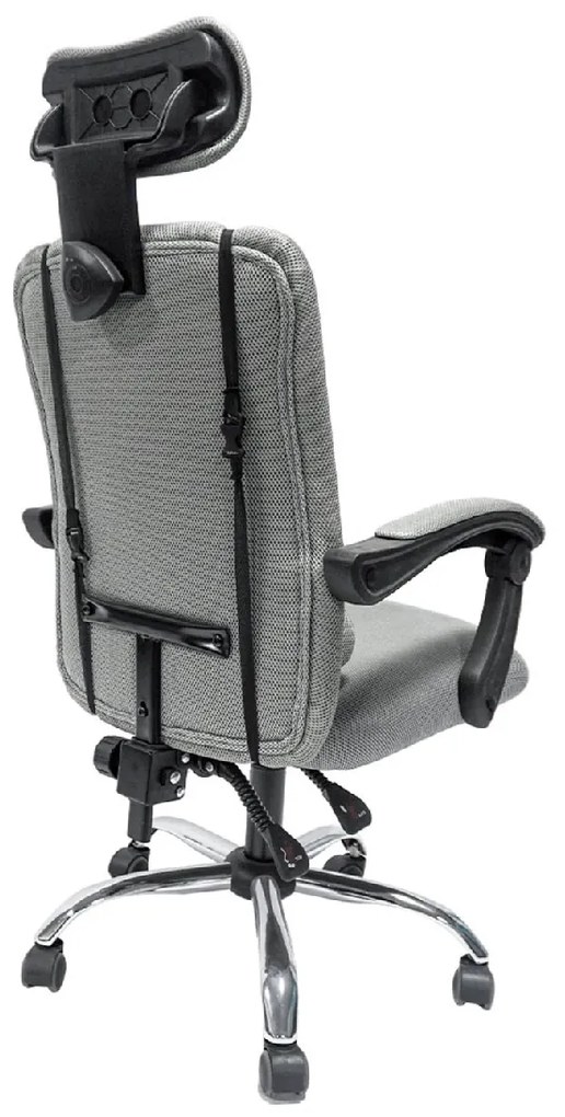 ΚΑΡΕΚΛΑ ΓΡΑΦΕΙΟΥ CRONER HM1196.02 ΓΚΡΙ MESH-ΜΕΤΑΛ.ΒΑΣΗ-NYLON ΣΚΕΛΕΤΟΣ 58x67x124Υεκ.