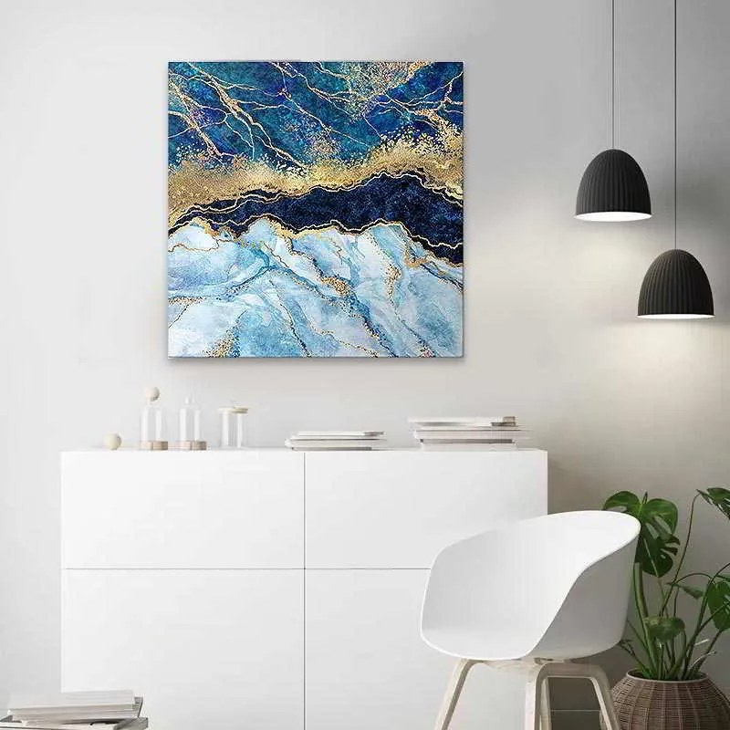 Πίνακας σε καμβά Deep Blue" Megapap ψηφιακής εκτύπωσης 50x50x3εκ."