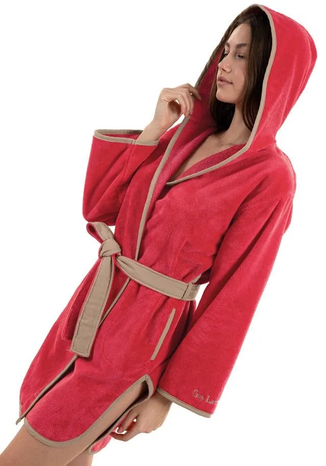 Μπουρνούζι Με Κουκούλα Polycotton New Comfy Red Small Guy Laroche