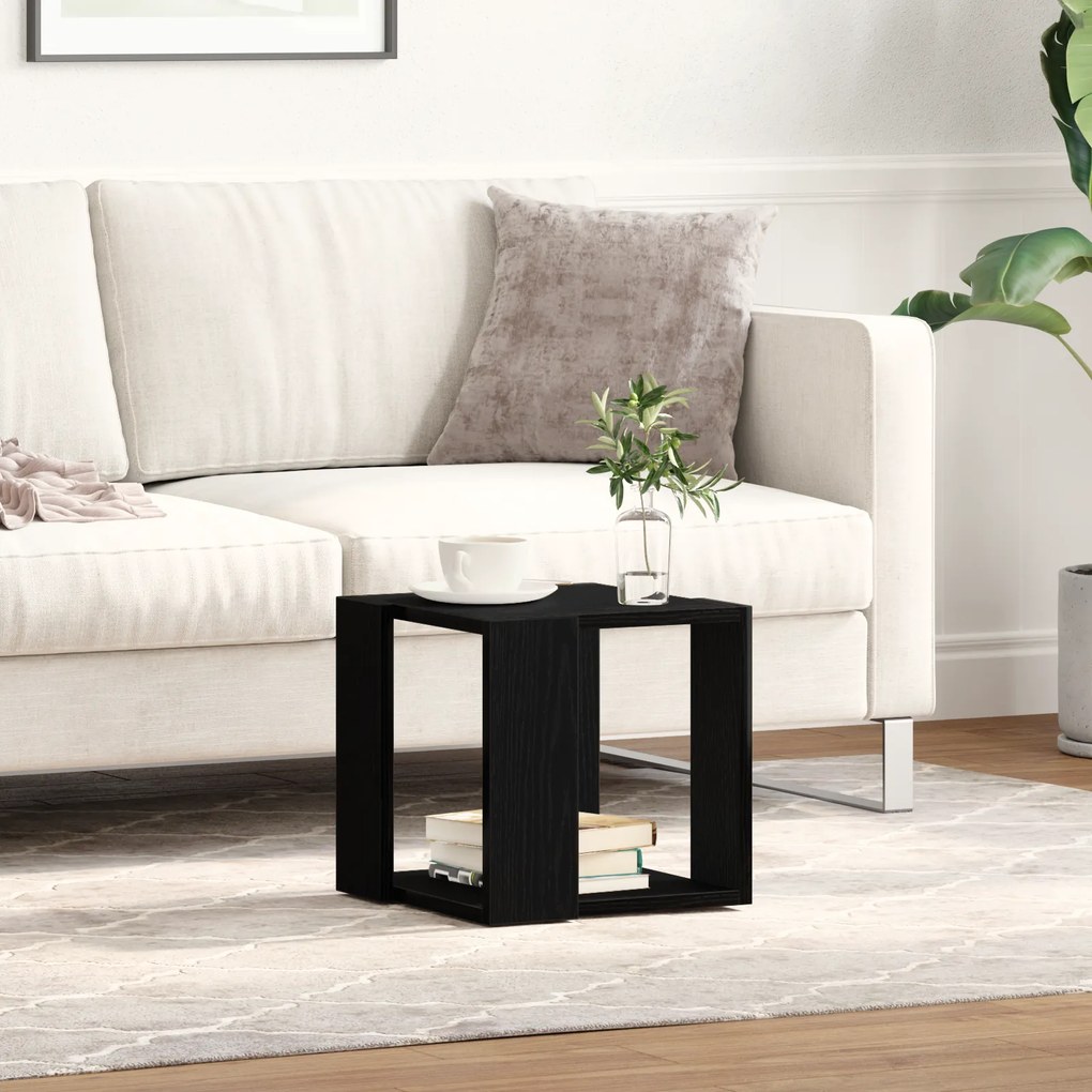 vidaXL Τραπεζάκι καφέ Μαύρος δρυός MDF 32 x 32 x 30 εκ. Απλό Τετράγωνο