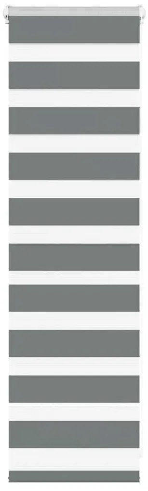 vidaXL Ζέβρα τυφλή Σκούρο Γκρι Πλάτος υφάσματος 45,9 εκ. Πολυεστέρας