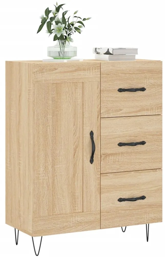 vidaXL Ντουλάπι Sonoma Δρυς 69,5 x 34 x 90 εκ. από Επεξεργασμένο Ξύλο