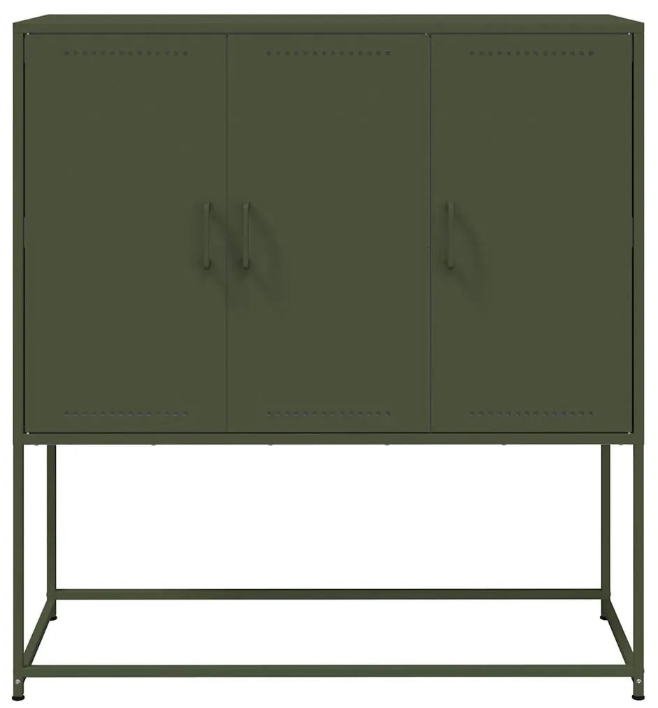 vidaXL Ντουλάπι Πράσινο Λαδί 100,5x39x107 εκ. από Ατσάλι
