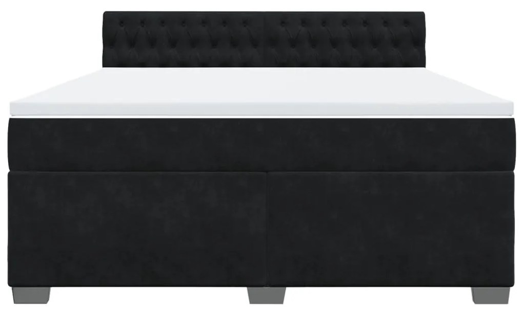 ΚΡΕΒΑΤΙ BOXSPRING ΜΕ ΣΤΡΩΜΑ ΜΑΥΡΟ 180X200 ΕΚ. ΒΕΛΟΥΔΙΝΟ 3288686