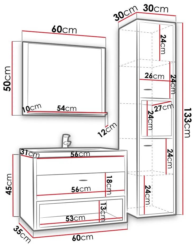 Σετ μπάνιου Olier I-Leuko Fusiko