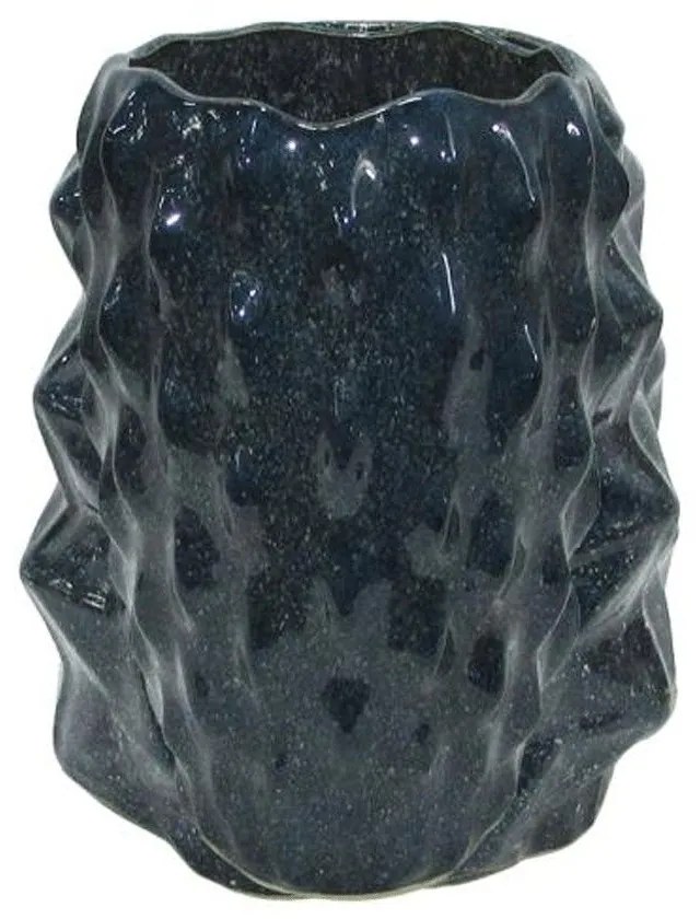 Βάζο Belinda 003-124-105 19x19x21cm Dark Blue Ceramic