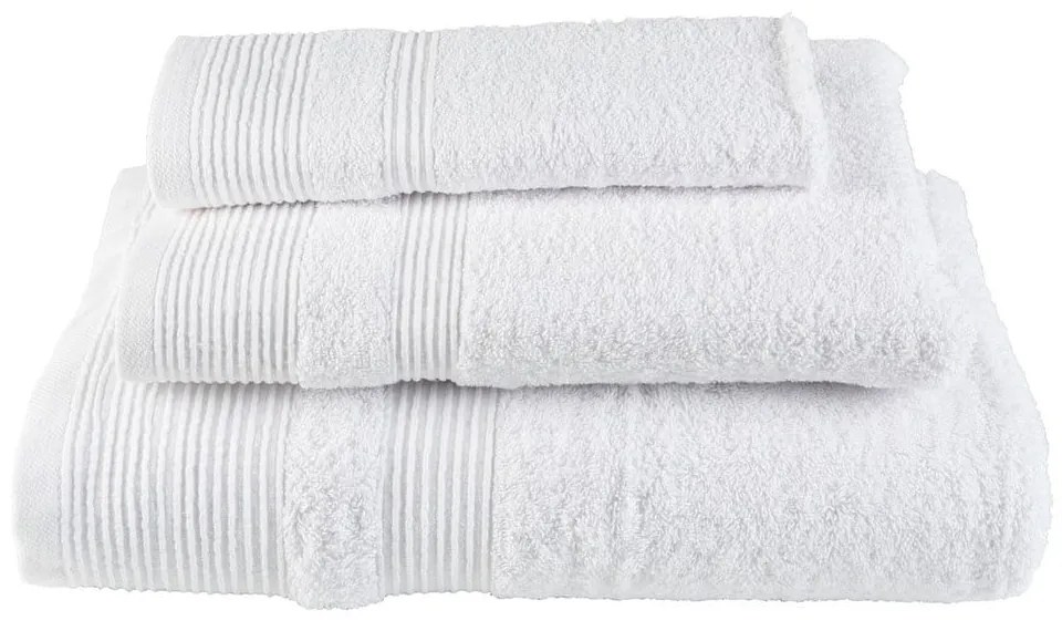 Πετσέτες Σετ 3τμχ 917-946-976 White Astron Towels Set 100% Βαμβάκι