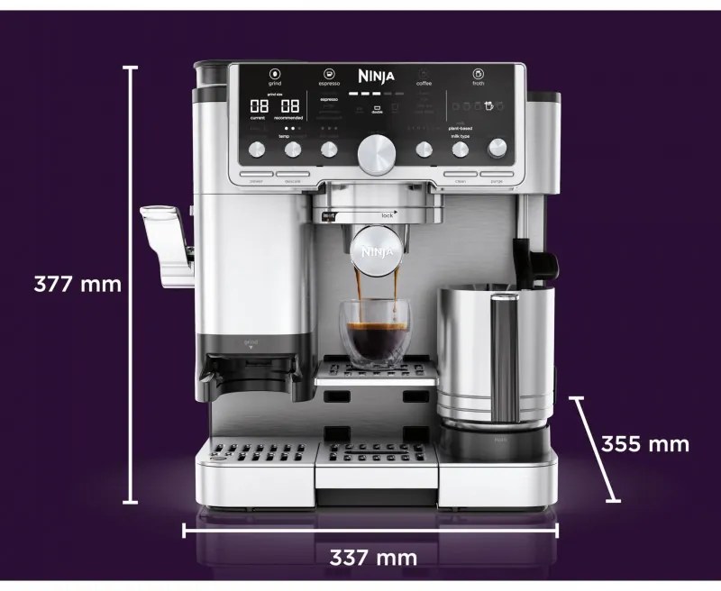 Καφετιέρα Ninja Luxe Café Pro TES701EU 3-σε-1, 1650W, 15 bar, 250 g, 2 l, Barista Assist, 5 ρυθμίσεις αφρού, 9 τύποι εσπρέσο, Inox
