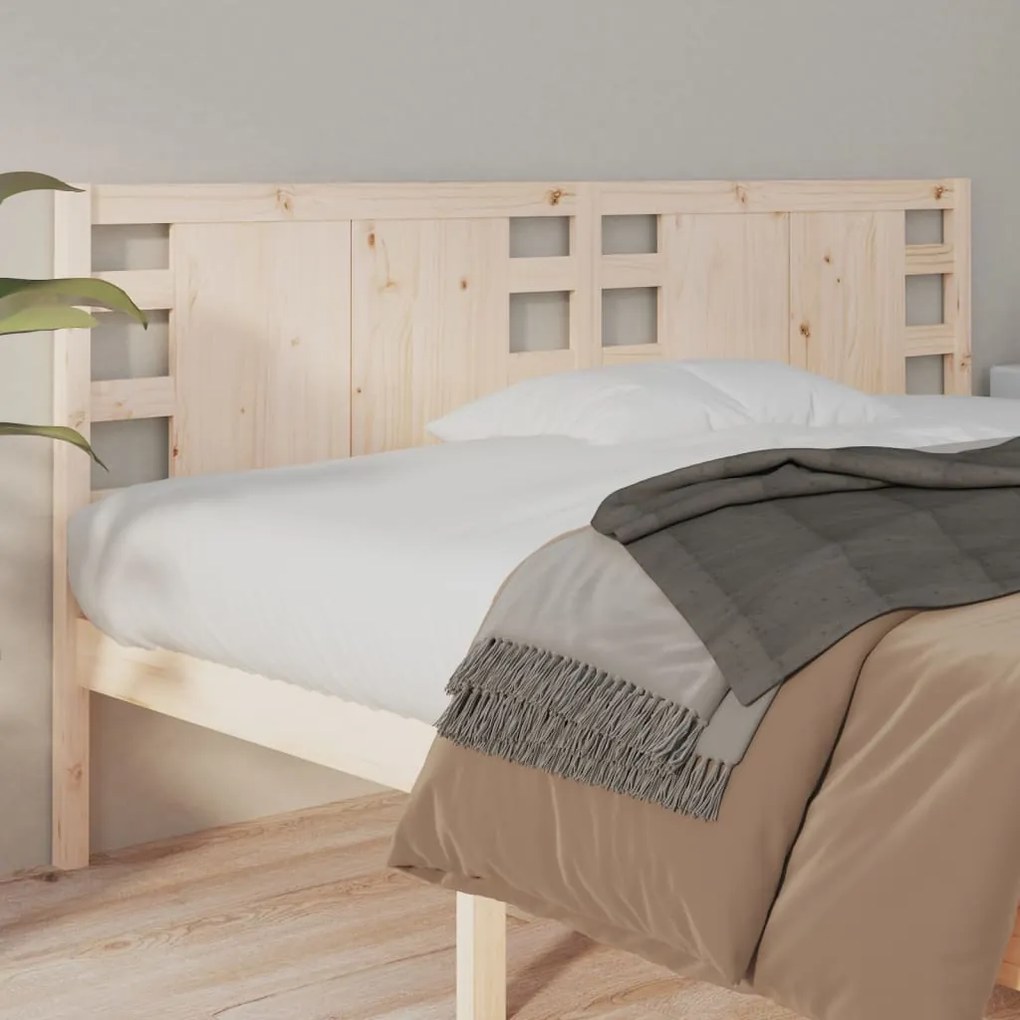 vidaXL Κεφαλάρι Κρεβατιού 206 x 4 x 100 εκ. από Μασίφ Ξύλο Πεύκου