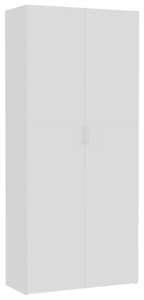 vidaXL Ντουλάπα Λευκή 80 x 35,5 x 180 εκ. από Μοριοσανίδα