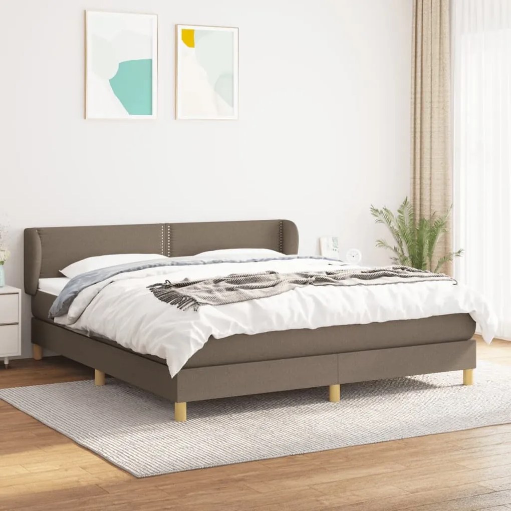 ΚΡΕΒΑΤΙ BOXSPRING ΜΕ ΣΤΡΩΜΑ TAUPE 180X200 ΕΚ. ΥΦΑΣΜΑΤΙΝΟ 3126745