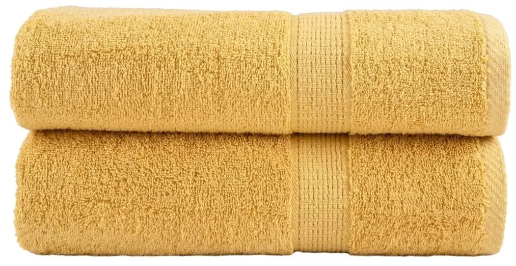 Πετσέτες Μπάνιου Premium SOLUND 2 Τεμ Χρυσή 100x150εκ 600γρ/μ² 137287