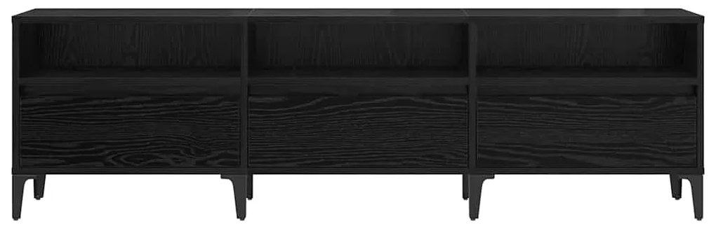 vidaXL Ντουλάπι TV Μαύρη δρυς 150 x 30 x 44.5 εκ. Επεξεργασμένο ξύλο